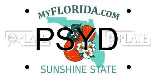 PSYD Florida License Plate