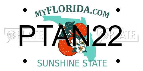 PTAN22 Florida License Plate