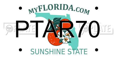 PTAR70 Florida License Plate