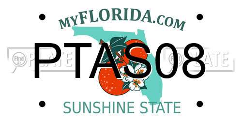 PTAS08 Florida License Plate