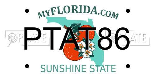 PTAT86 Florida License Plate