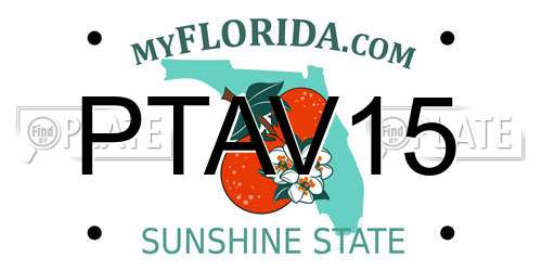 PTAV15 Florida License Plate