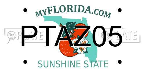 PTAZ05 Florida License Plate