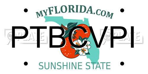 PTBCVPI Florida License Plate