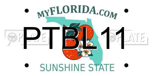 PTBL11 Florida License Plate