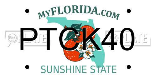 PTCK40 Florida License Plate