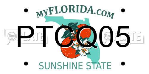PTCQ05 Florida License Plate