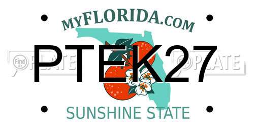 PTEK27 Florida License Plate