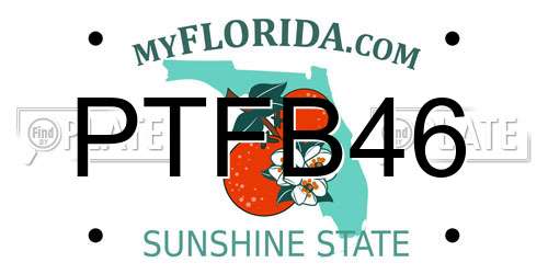 PTFB46 Florida License Plate