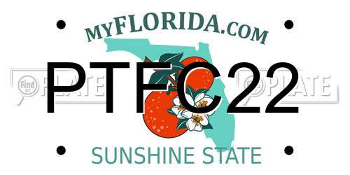 PTFC22 Florida License Plate