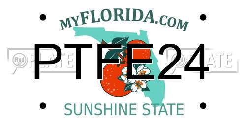 PTFE24 Florida License Plate