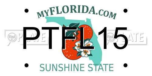 PTFL15 Florida License Plate