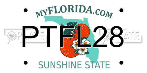 PTFL28 Florida License Plate