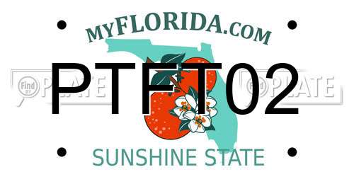 PTFT02 Florida License Plate