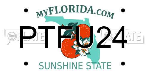 PTFU24 Florida License Plate
