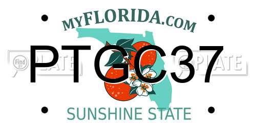 PTGC37 Florida License Plate