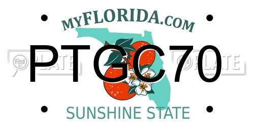 PTGC70 Florida License Plate