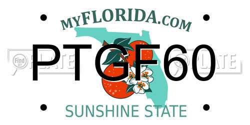 PTGF60 Florida License Plate