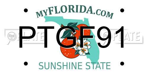 PTGF91 Florida License Plate