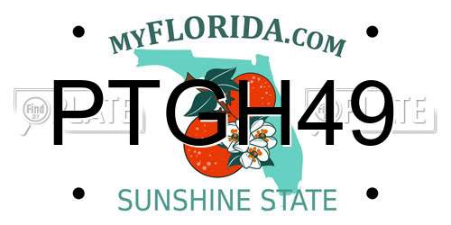 PTGH49 Florida License Plate