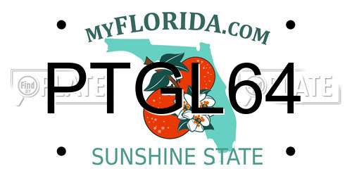 PTGL64 Florida License Plate