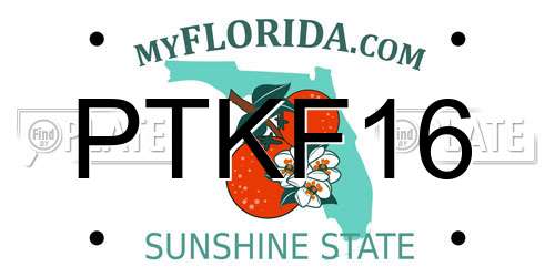 PTKF16 Florida License Plate