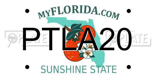 PTLA20 Florida License Plate