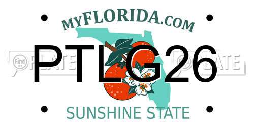 PTLG26 Florida License Plate