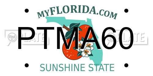 PTMA60 Florida License Plate