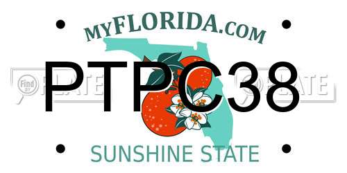PTPC38 Florida License Plate