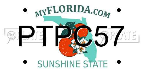 PTPC57 Florida License Plate