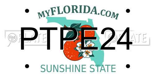 PTPE24 Florida License Plate