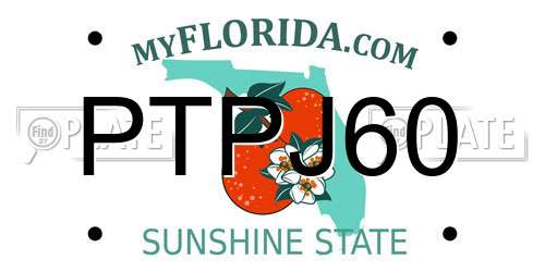 PTPJ60 Florida License Plate