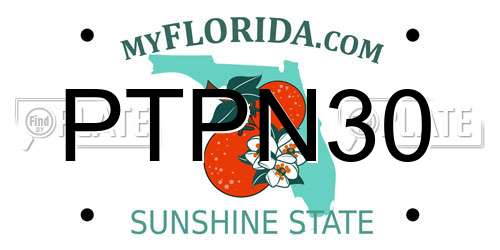 PTPN30 Florida License Plate