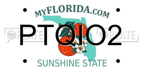 PTQIO2 Florida License Plate