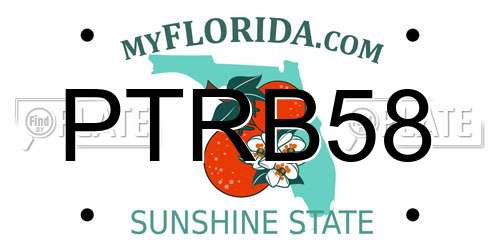 PTRB58 Florida License Plate