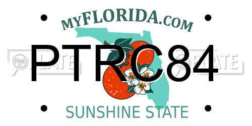 PTRC84 Florida License Plate