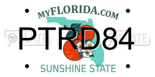 PTRD84 Florida License Plate