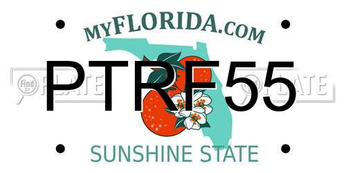 PTRF55 Florida License Plate