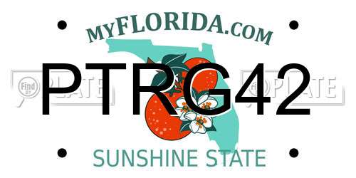 PTRG42 Florida License Plate