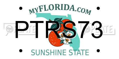 PTRS73 Florida License Plate