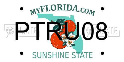 PTRU08 Florida License Plate