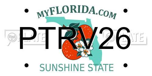PTRV26 Florida License Plate