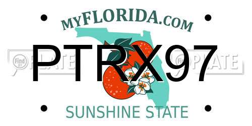 PTRX97 Florida License Plate
