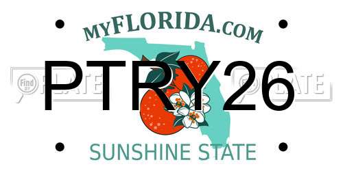 PTRY26 Florida License Plate