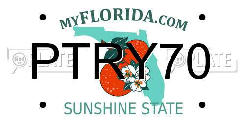 PTRY70 Florida License Plate