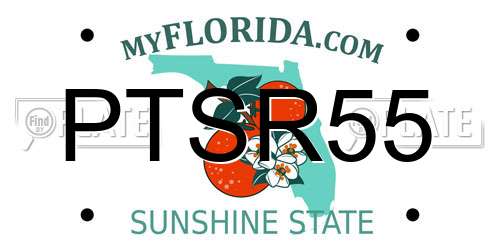 PTSR55 Florida License Plate