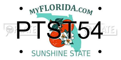 PTST54 Florida License Plate
