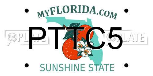 PTTC5 Florida License Plate