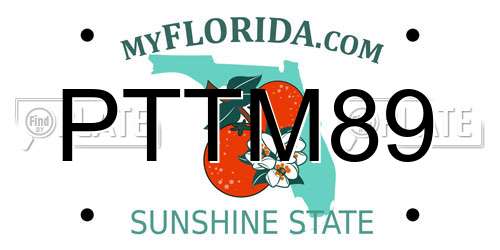 PTTM89 Florida License Plate